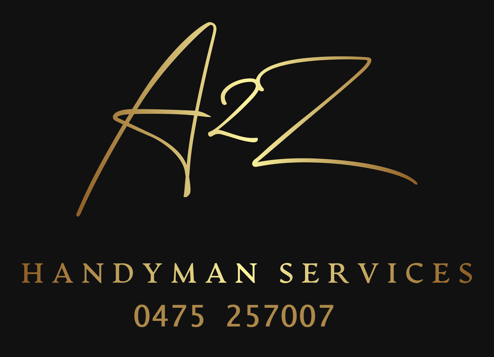 A2Z Handyman Services Hobart   Colour Logo With Background And Phone Number 